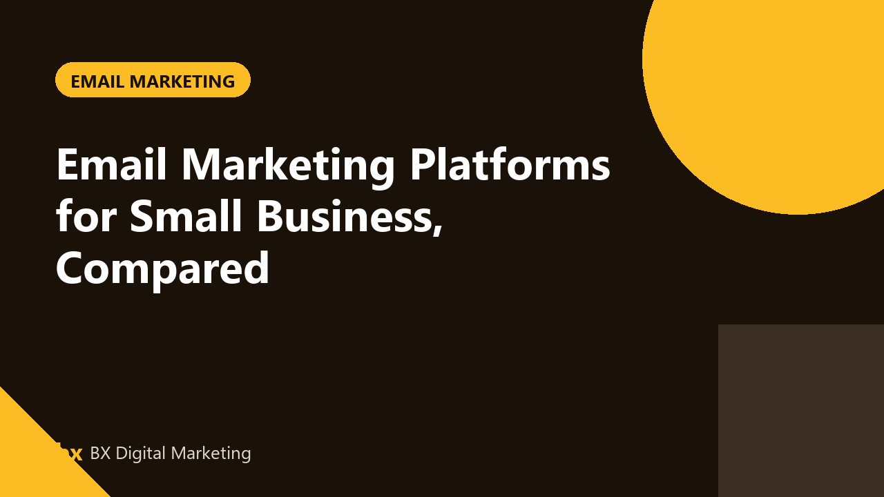 Laptop showing an email campaign editor next to a printed comparison sheet of email marketing platform plans